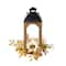 Glitzhome® 20" Fall Neutral Sunflower, Pumpkin and Leaf Wood Lantern Centerpiece
